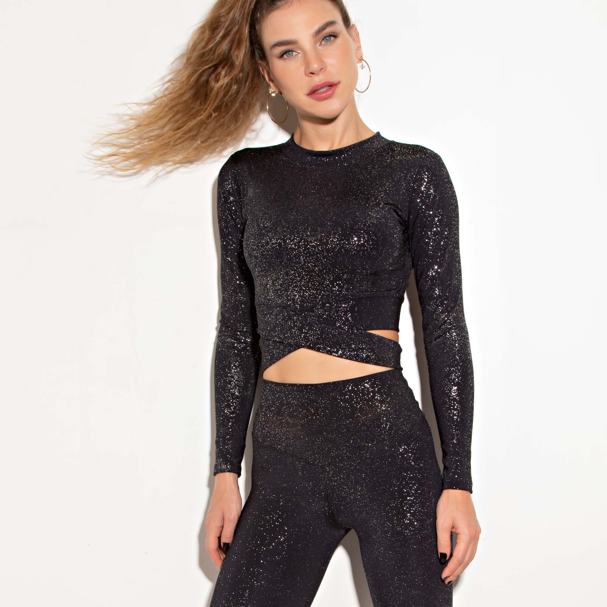 Cropped Night Foil