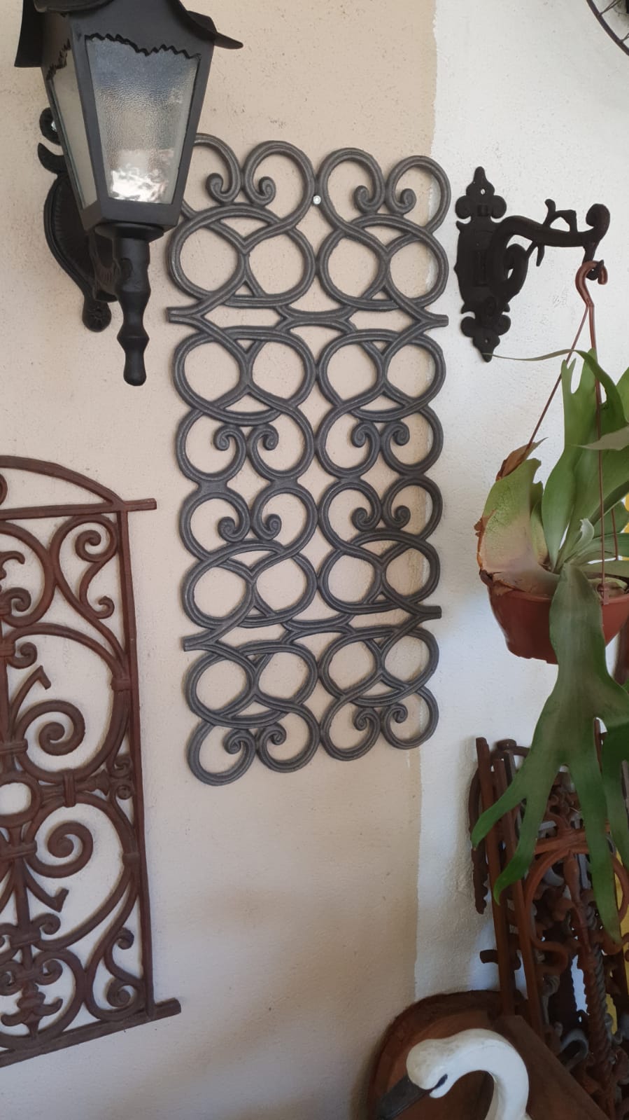 Grade decorativa 92x44cm ferro fundido jardim pronto artes - PRONTO ARTES LTDA