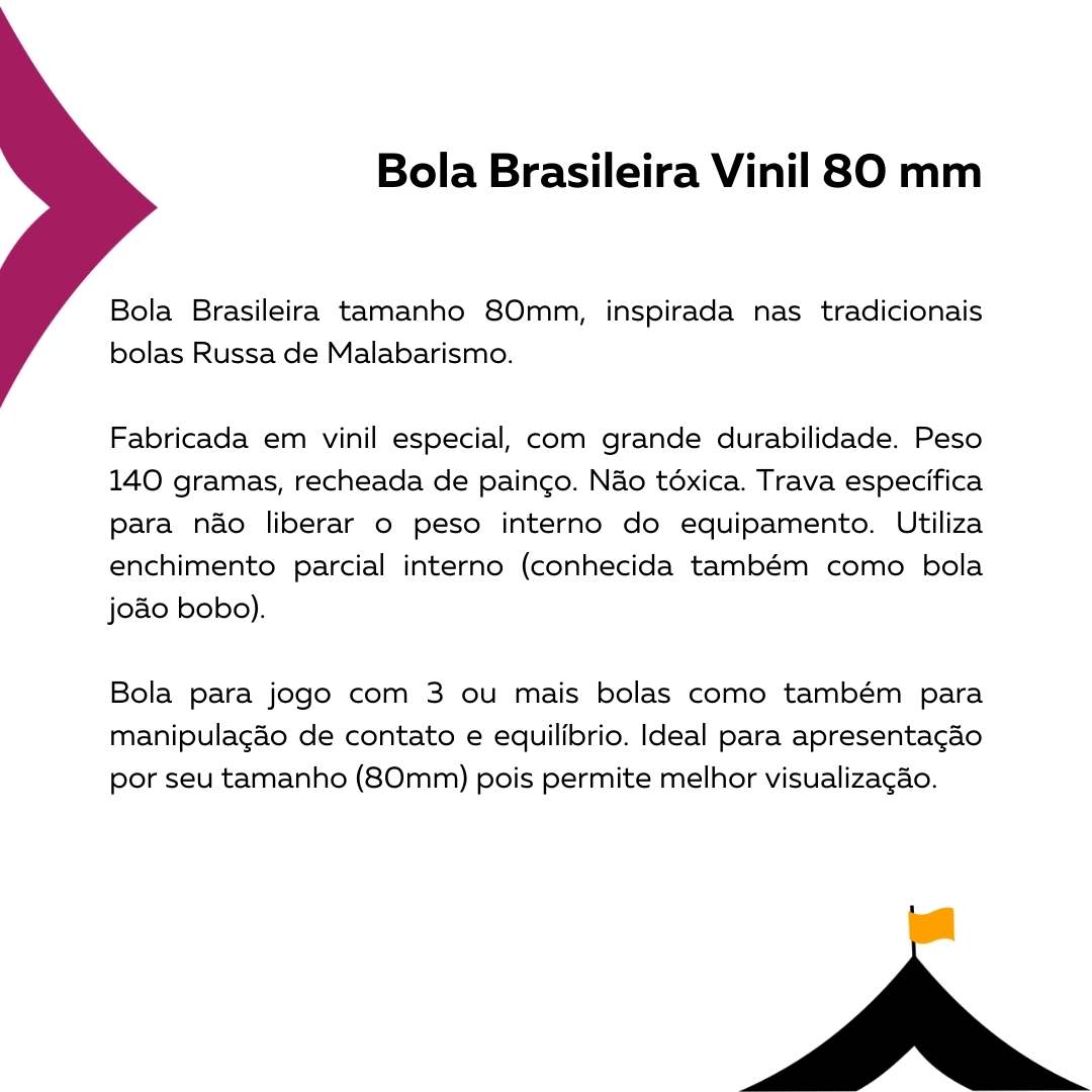 Bola Brasileira Vinil 80 mm