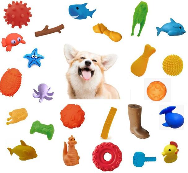 Kit 10 brinquedos interativo mordedor para pet cachorro