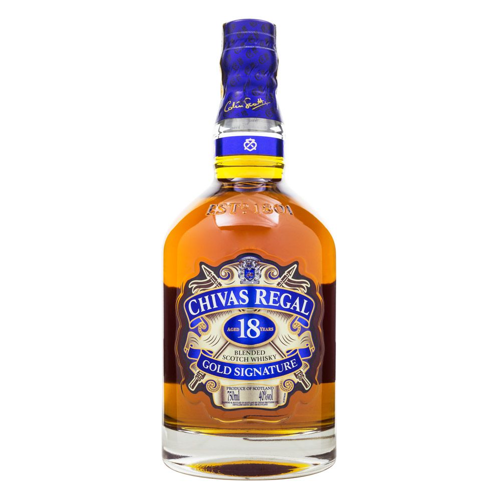 Kit Whisky Chivas Regal 18 anos 750ml + 2 Copos Exclusivos