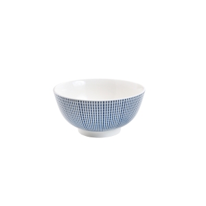 Bowl Porcelana Azul Branco 15 x 7,5 cms