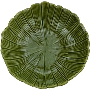 Folha Bowl Ceramica Verde 25 x 8 cms