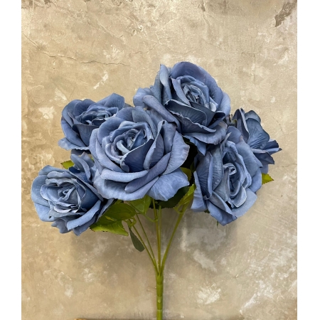 Buquê de Rosas Alice - Azul Escuro de 42cm