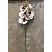 Haste de Orquídea 3d Branca/Roxa com 6 72cm