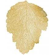 Lugar Americano de Plástico Leaf Dourado 48X36cm