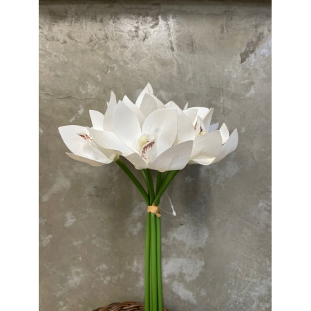 Maço de Orquídeas - Branco de 31cm