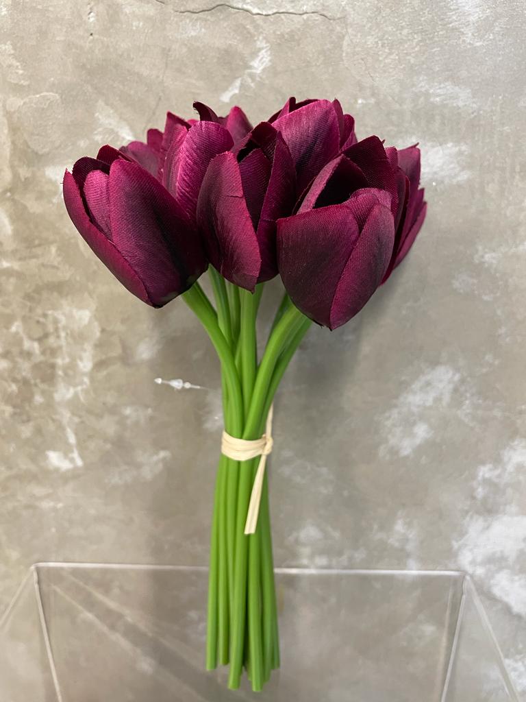 Maço de Mini Tulipa - Roxo de 24cm