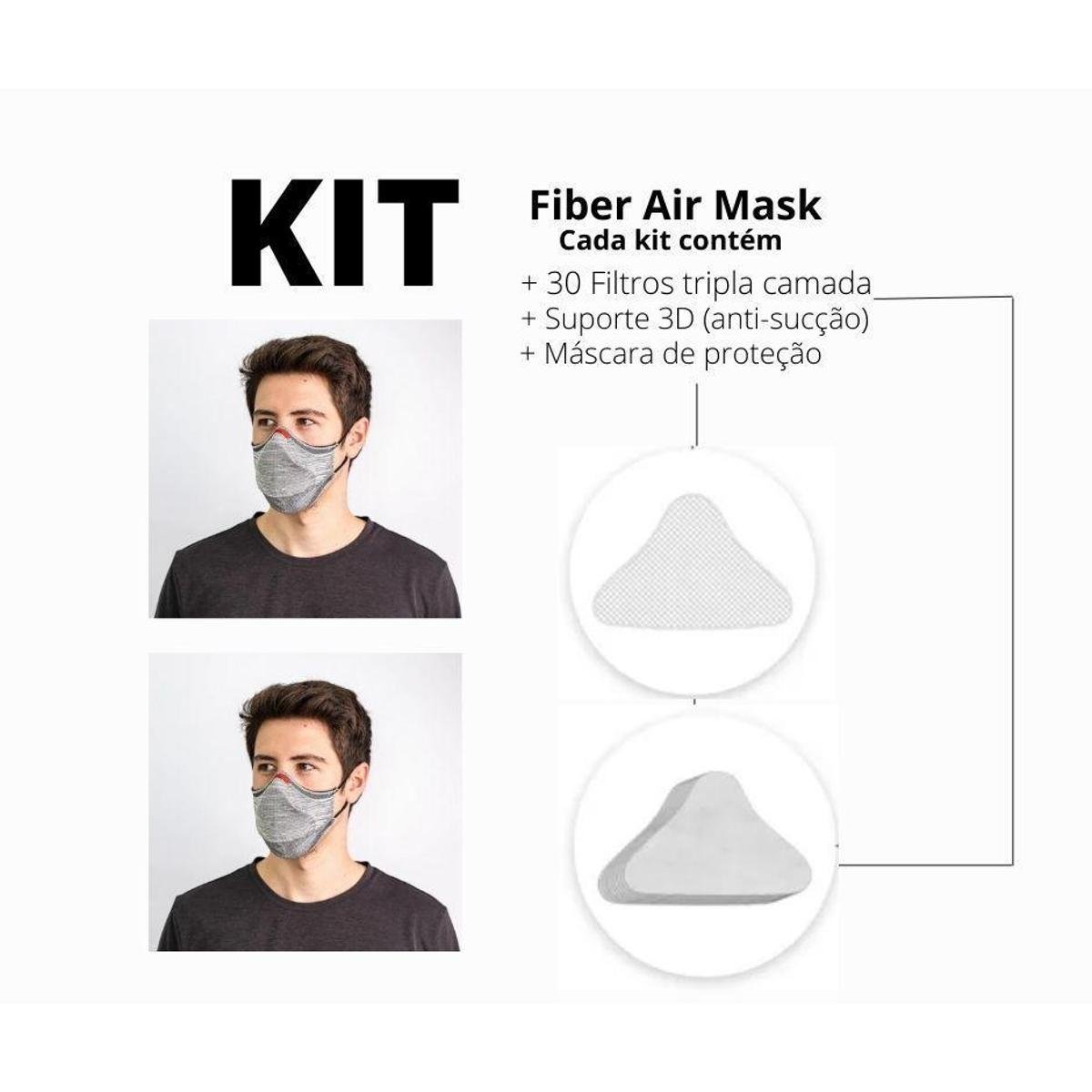 kit 2 mascaras Fiber Air