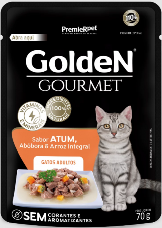 Sache Golden Gourmet para Gatos Adulto Sabor Atum 70g