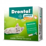 Vermífugo Drontal para Gatos Spot On  0,5Kg a 2,5Kg