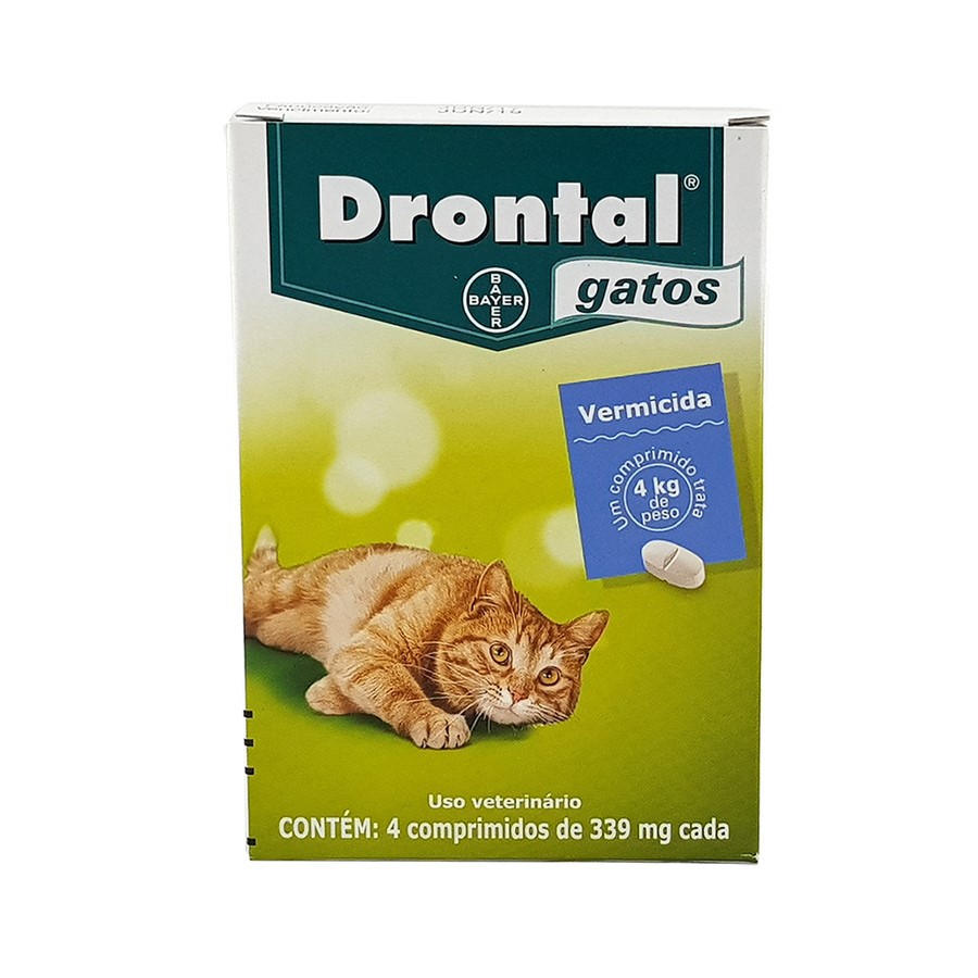 Drontal Plus para Gatos de Até 4Kg com 04 Comprimidos