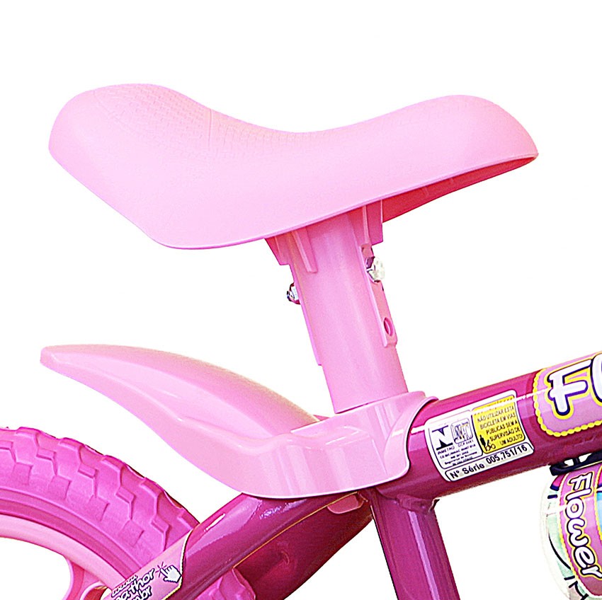 Bicicleta Aro 12 Infantil Nathor Flower - Rosa