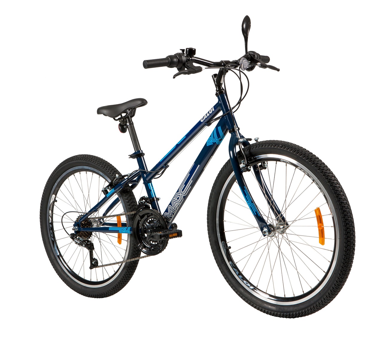Bicicleta Aro 24 Infantil Passeio Caloi Max 21v Masculina - Azul