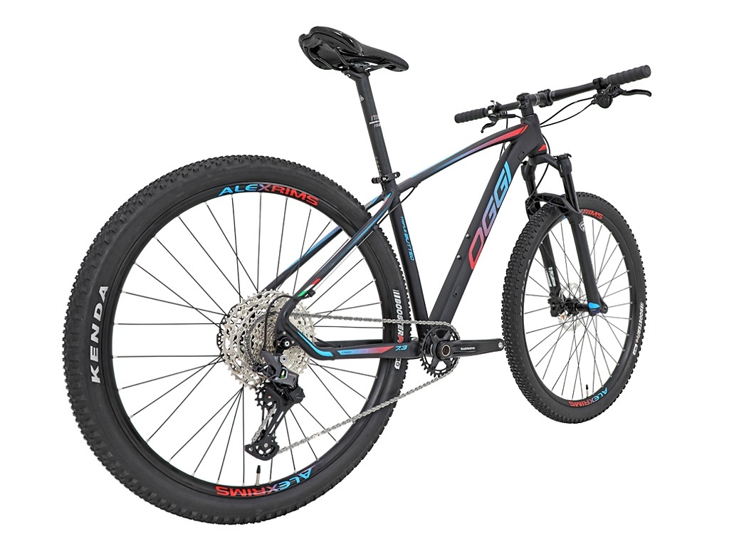 Bicicleta MTB Aro 29 Oggi Big Wheel 7.3 Deore 12v 2021 - Preto / Vermelho / Azul