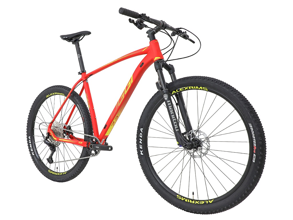 Bicicleta MTB Aro 29 Oggi Big Wheel 7.3 Deore 12v 2021 -  Vermelho / Amarelo