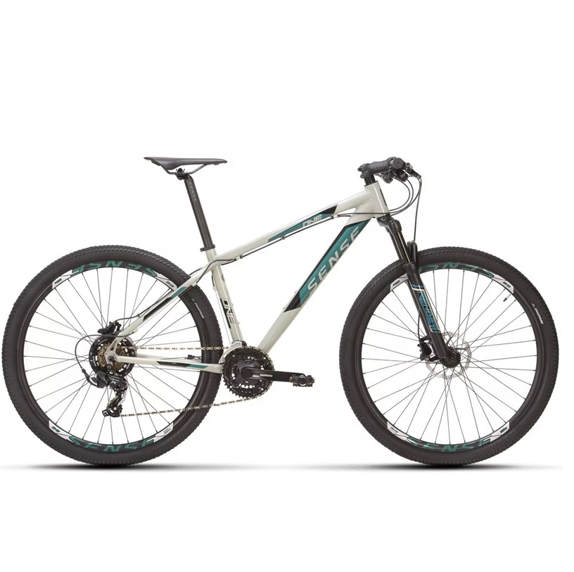 Bicicleta Aro 29 MTB Sense One 21v 2021 - Cinza / Aqua