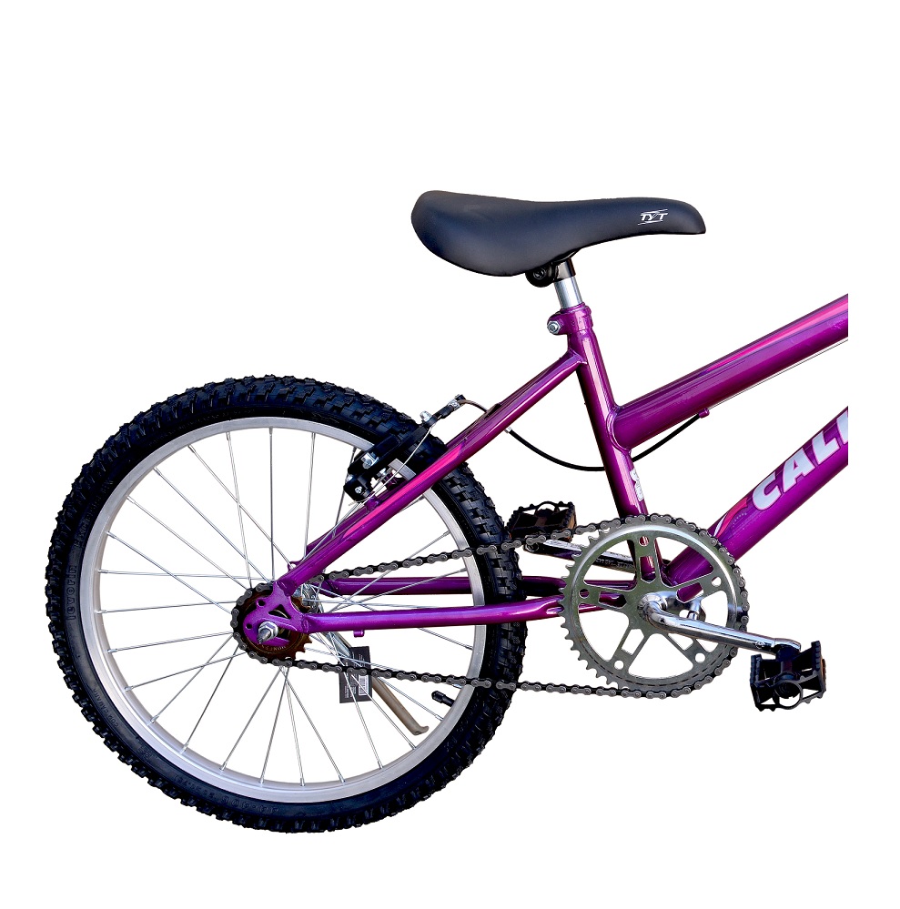 Bicicleta Infantil Aro 20 Calil Feminina C/ Cesto - Violeta