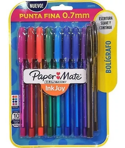 Caneta Inkjoy 10 Cores Colorz Fina Km 100 Pape