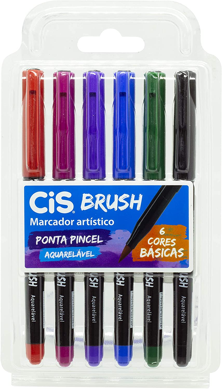 Kit de Canetas Brush 6 cores - CIS