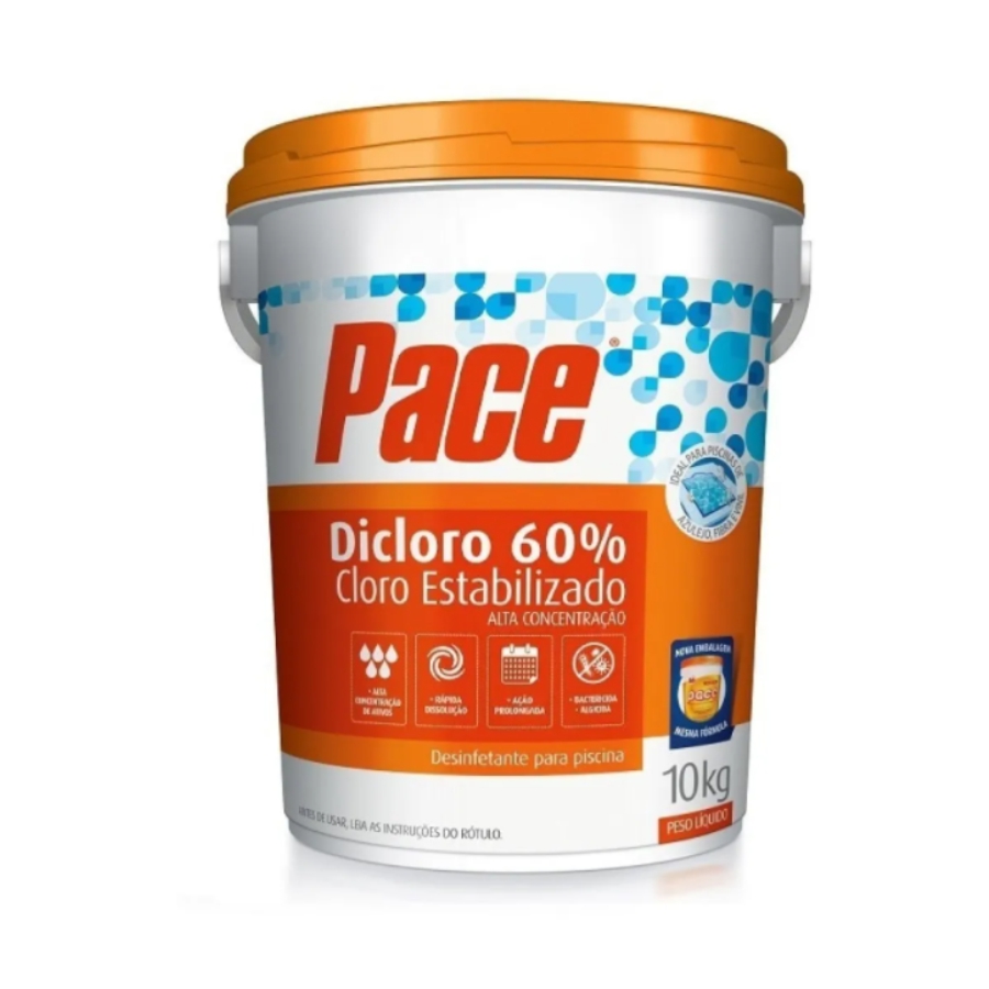 Cloro Estabilizado HTH Pace Dicloro 60% - 10KG