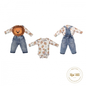 Macacão de bebê Jeans/Cotton Toninho