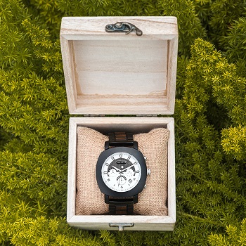 Relógio de Madeira e Aço Inox Sacambu - Bobo Bird