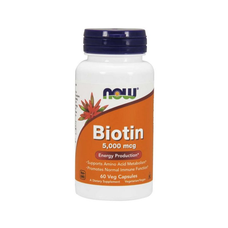 Biotina 5000mcg 60 cápsulas Capsulas Veganas - Now Foods