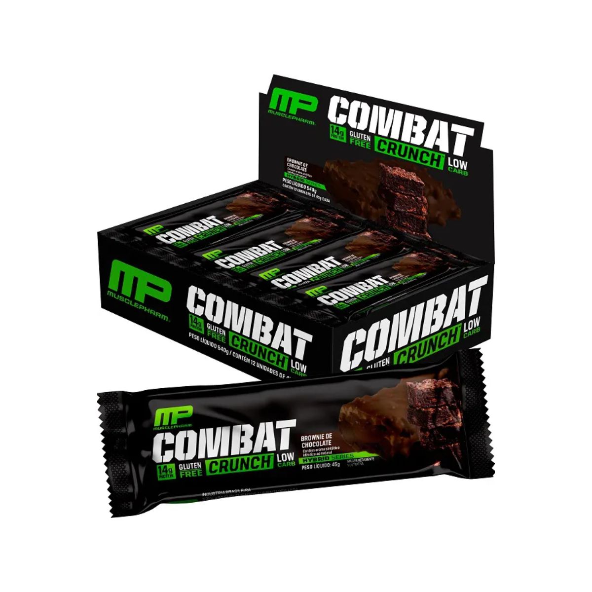 Combat Crunch 12 Barras Brownie De Chocolate - MusclePharm