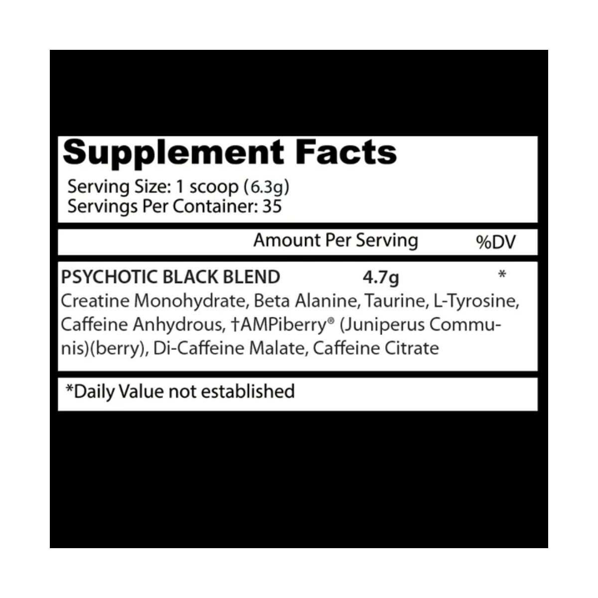 Pré-Treino Psychotic Black 35 doses Importado - Insane Labz