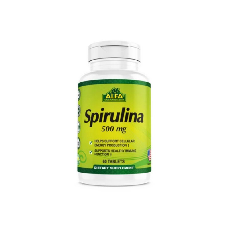 Spirulina 500 mg 60 Comprimidos - Alfa Vitamins