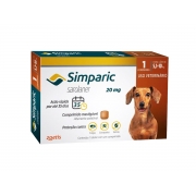 Antipulgas e Carrapatos Zoetis Simparic 20 mg para Cães 5,1 Kg a 10 Kg
