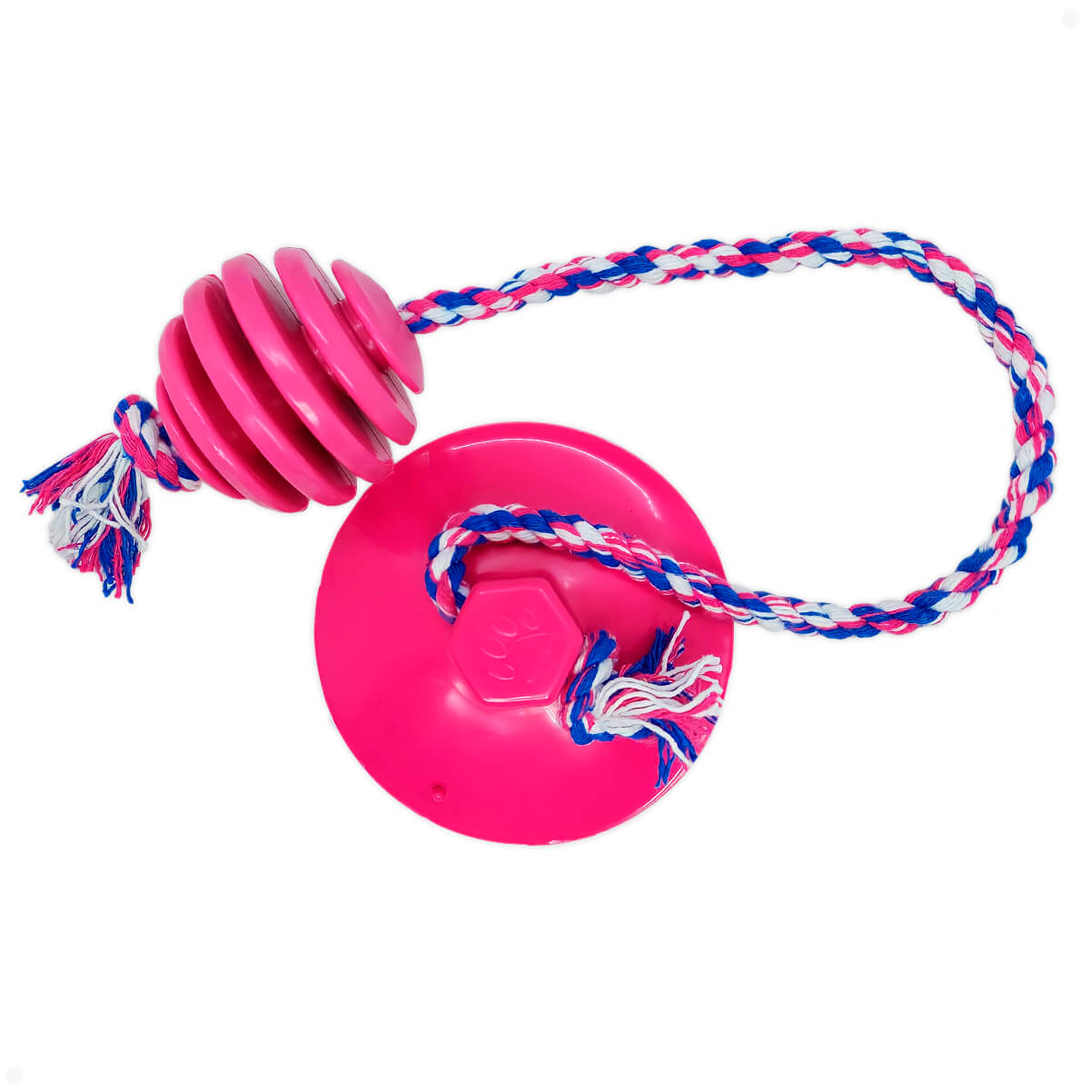 Brinquedo para Cães Cabo de Guerra com Ventosa e Bola