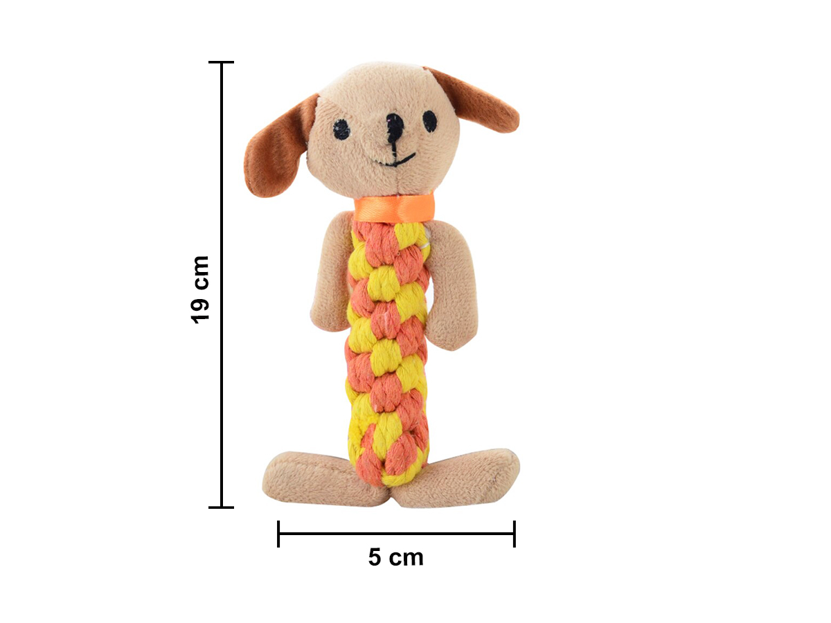 Brinquedo Pelúcia Cachorro Com Corda
