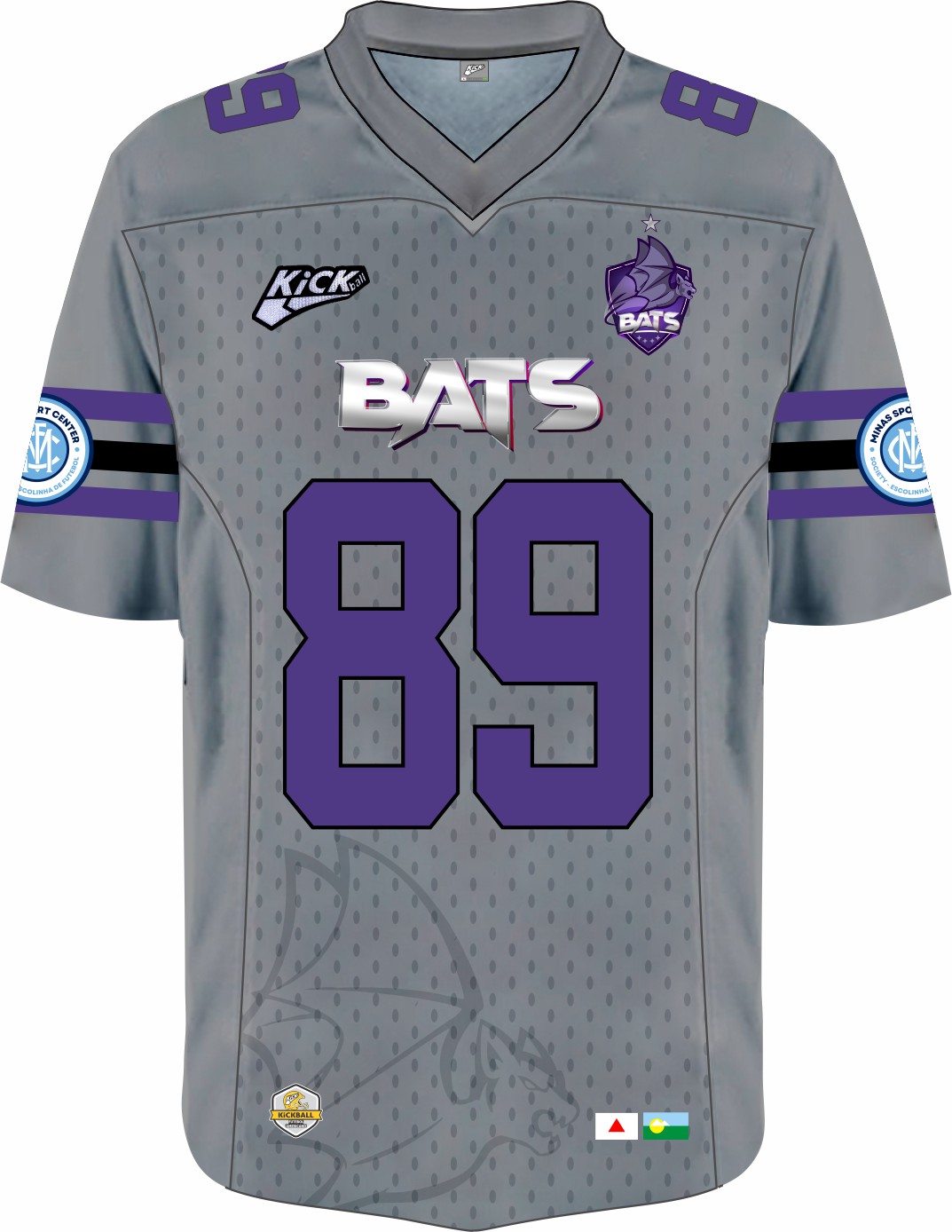 Camisa Of. Bats Futebol Americano Jersey Plus Inf. Mod3