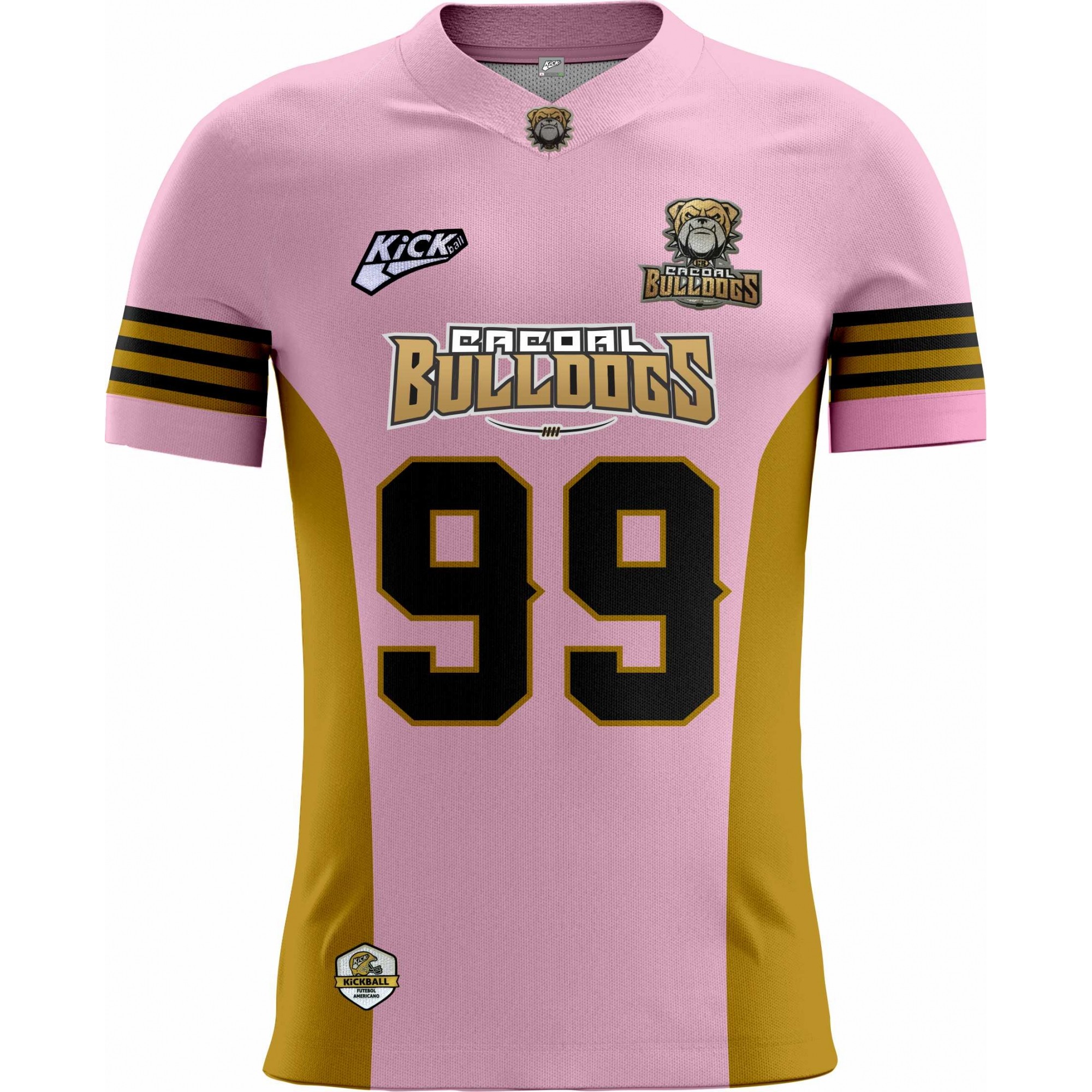Camisa Of. Cacoal Bulldogs Tryout Masc. Outubro Rosa