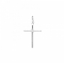 Pingente de prata cruz fio redondo liso 2,5 cm