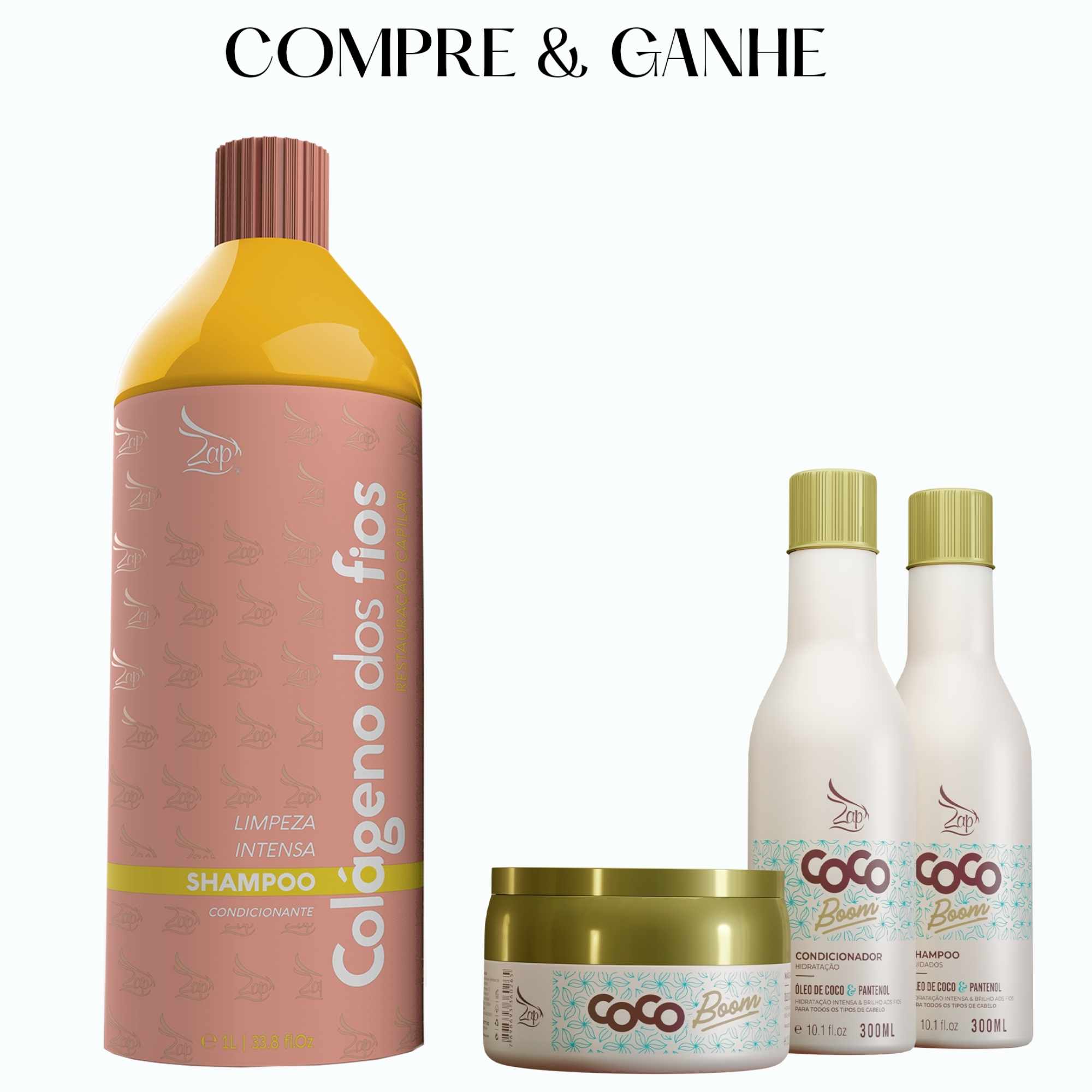Compre Shampoo Colageno Ganhe Kit Home Care Coco Bom