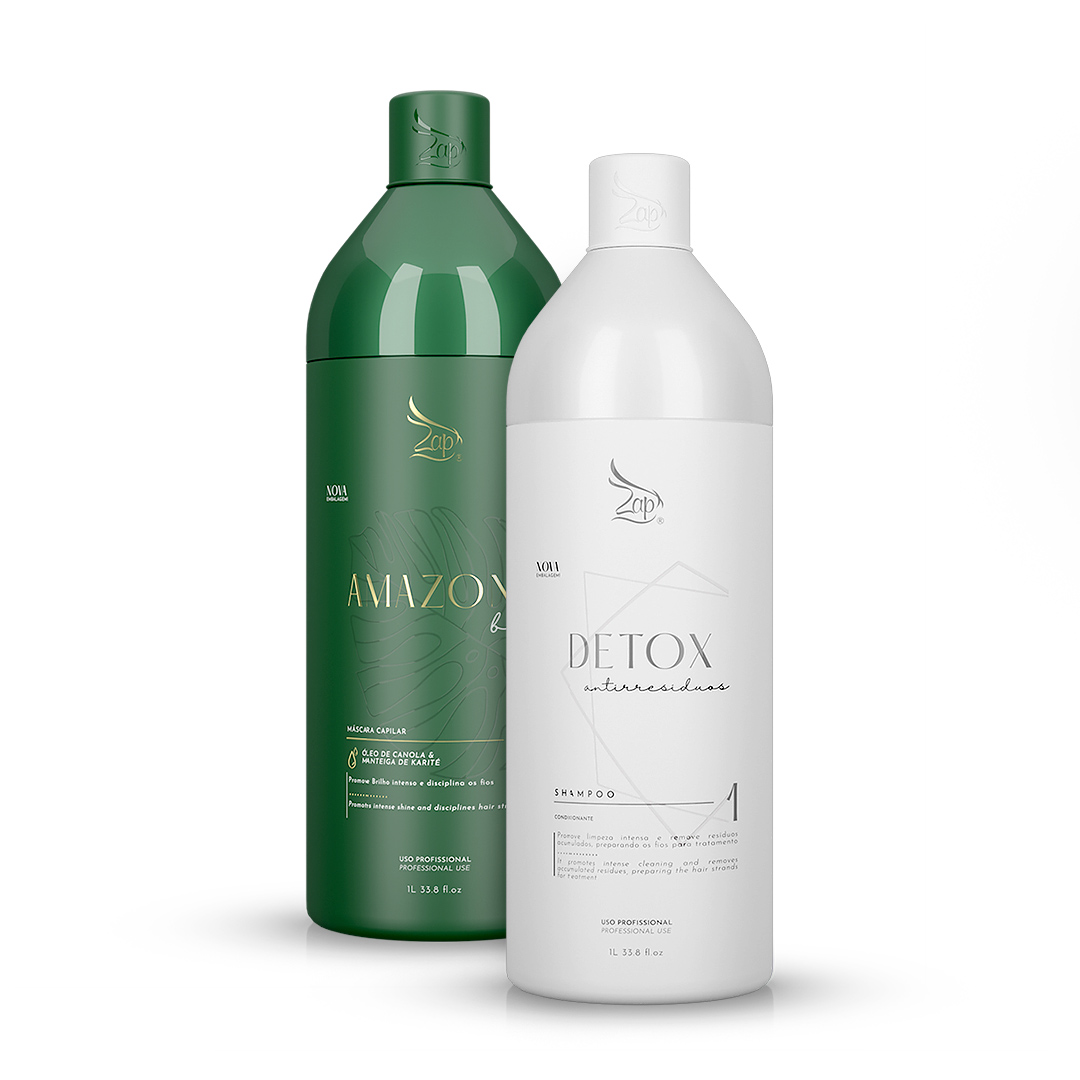 Kit Amazone Bio 1L + Shampoo Detox 1L - Zap Cosméticos
