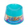 Comedouro Funcional Cat Eat para Gatos Verde Água
