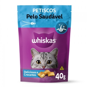 Petisco Whiskas Temptations Pelo Saudável Gatos 40g