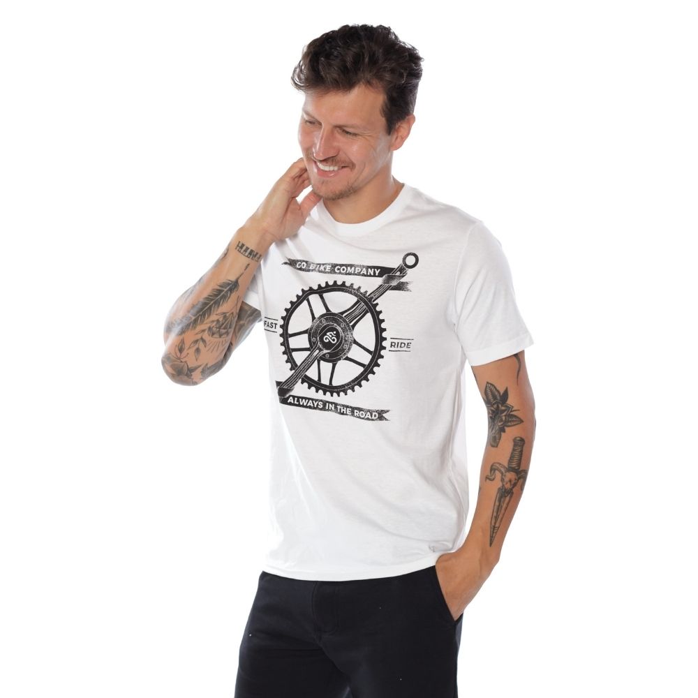Camiseta Go Bike Casual Ciclismo Company Branca
