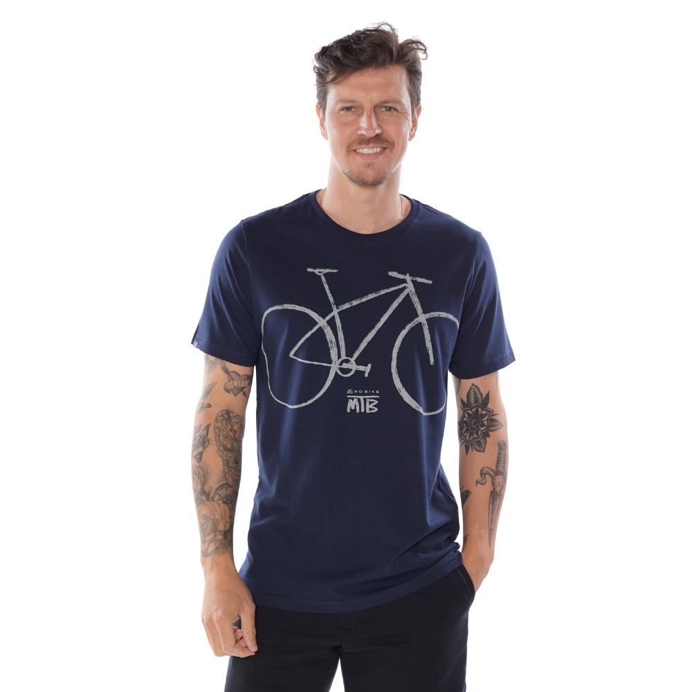 Camiseta Go Bike Casual Ciclismo MTB Classic Azul