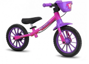 Bicicleta Infantil Balance de Equilíbrio Nathor Rosa/Roxo
