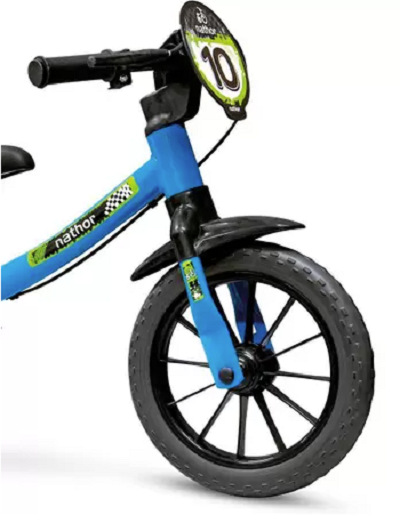 Bicicleta Infantil Balance de Equilíbrio Nathor Azul/Preto