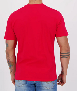 Camiseta new balance essentials vermelha masculina estampa frontal