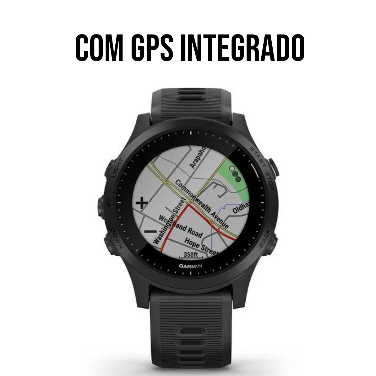 Relógio Garmin Forerunner 945 GPS c/ Monitor Cardíaco no Pulso - Preto