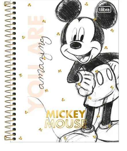 Caderno Espiral Colegial TILIBRA 1 Matéria Mickey Mouse