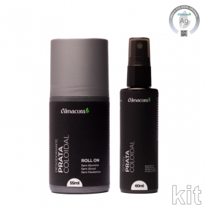 Kit: desodorante natural + Prata Coloidal Spray 60mL 40ppm