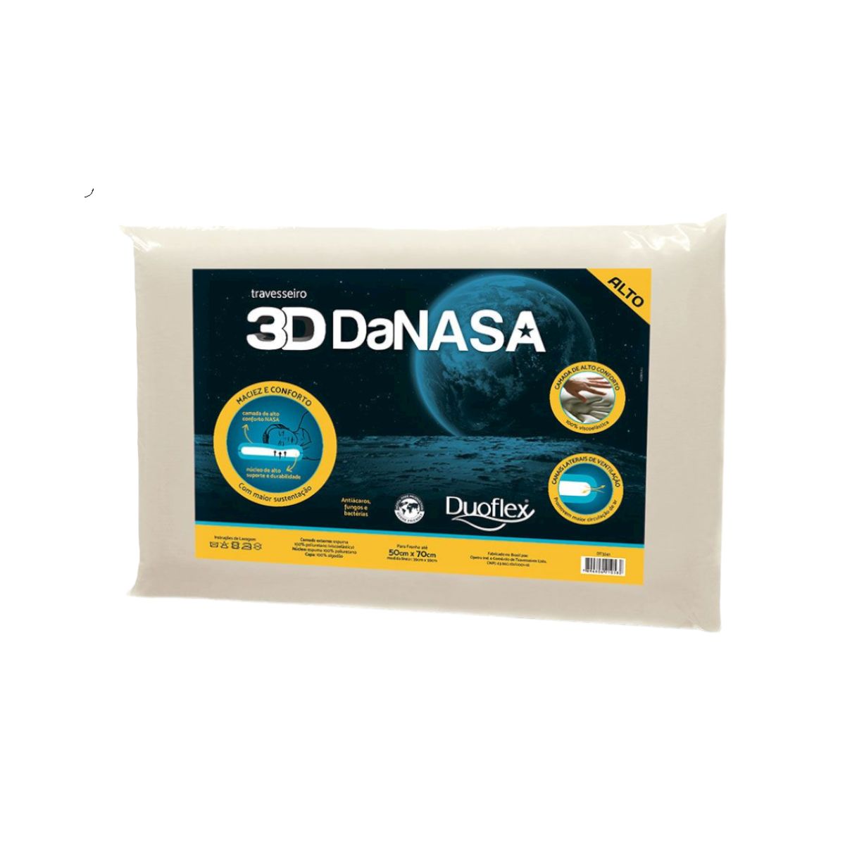 Travesseiro Danasa 3D Altura 13cm Duoflex